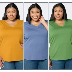 Essentials Perfect Jersey 3-Pack 3/4 Sleeve Tops - a world of fashionable women's clothing, including a wide selection of dresses and trendy accessories.> Hat