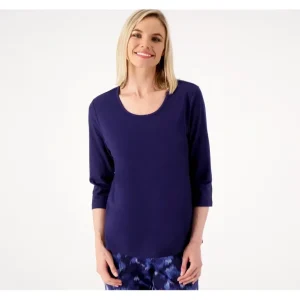 Essentials Perfect Jersey U-Neck 3/4 Sleeve Top - a world of fashionable women's clothing, including a wide selection of dresses and trendy accessories.> Hat