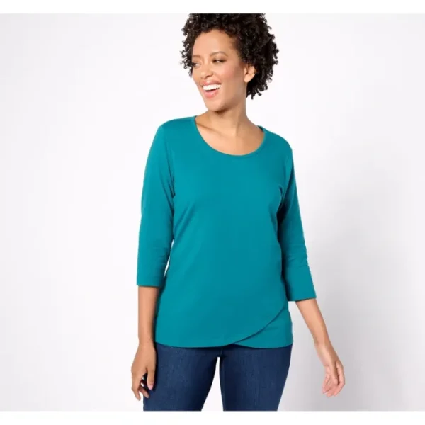 Fashion<Essentials Perfect Scoop Neck Tulip Hem Top - a world of fashionable women's clothing, including a wide selection of dresses and trendy accessories.