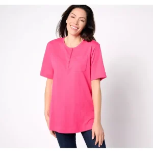 Essentials Regular True Cotton Jersey Henley Tunic - a world of fashionable women's clothing, including a wide selection of dresses and trendy accessories.> Hat