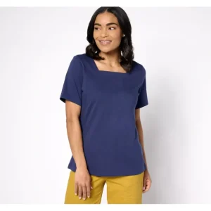 Essentials True Cotton Jersey Square Neck Top - a world of fashionable women's clothing, including a wide selection of dresses and trendy accessories.> Hat