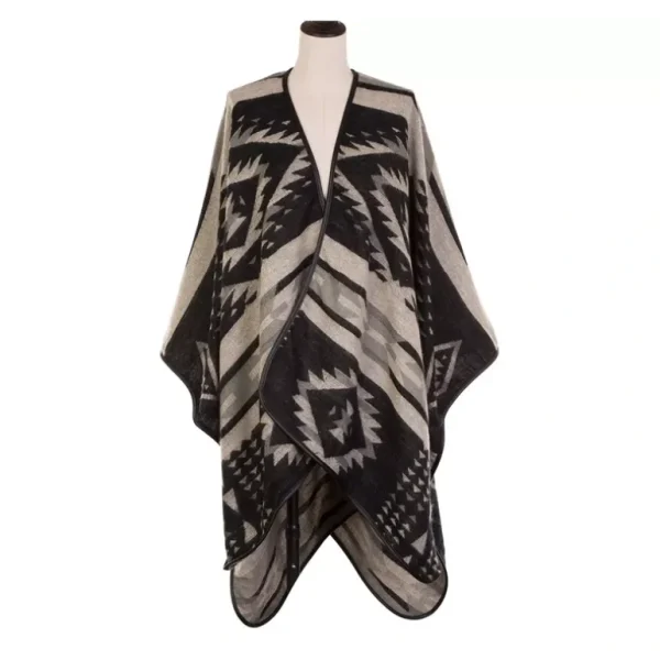 eUty by Glitzhome Graphic Aztek ShawlWrap Poncho - a world of fashionable women's clothing, including a wide selection of dresses and trendy accessories.> Coats