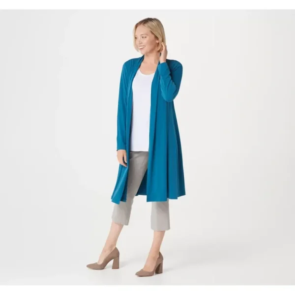 Every Day by Susan Graver Petite Liquid Knit Duster Cardigan - a world of fashionable women's clothing, including a wide selection of dresses and trendy accessories.> Hat
