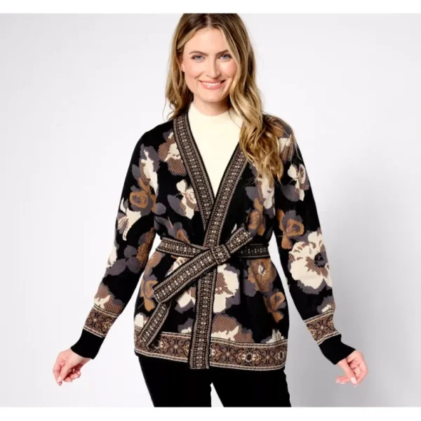 Floral Jacquard Belted Cardigan - a world of fashionable women's clothing, including a wide selection of dresses and trendy accessories.> Hat