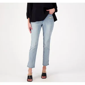 Girl With Curves Petite Slim Leg Crop Jean with Side Slit - a world of fashionable women's clothing, including a wide selection of dresses and trendy accessories.> Hat