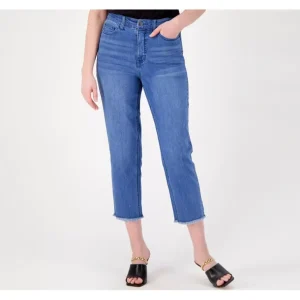 Girl With Curves Petite Straight Crop Raw Hem Jean - a world of fashionable women's clothing, including a wide selection of dresses and trendy accessories.> Hat