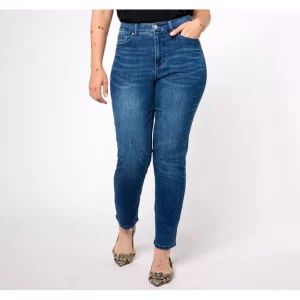 Girl With Curves Petite Straight Leg Jean w/ Adj. Waist Detail - a world of fashionable women's clothing, including a wide selection of dresses and trendy accessories.> Hat