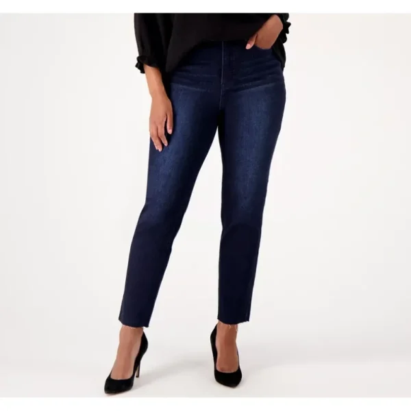 Girl With Curves Raw Hem Tall Girlfriend Jean - a world of fashionable women's clothing, including a wide selection of dresses and trendy accessories.> Hat