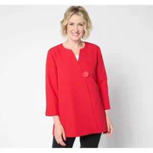 GRAVER Susan Graver Printed Crinkle Satin Swing Jacket - a world of fashionable women's clothing, including a wide selection of dresses and trendy accessories.> Hat