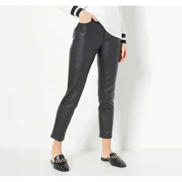GRAVER Susan Graver Regular Coated Stretch Woven Ankle Pants - a world of fashionable women's clothing, including a wide selection of dresses and trendy accessories.> Coats