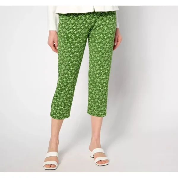 GRAVER Susan Graver Regular Printed LK Fusion Pull-On Crop Pants - a world of fashionable women's clothing, including a wide selection of dresses and trendy accessories.> Hat