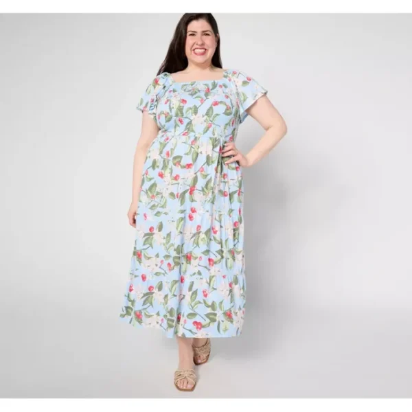 Dresses<Heritage Tall Printed Knit Gauze Midi Dress - a world of fashionable women's clothing, including a wide selection of dresses and trendy accessories.