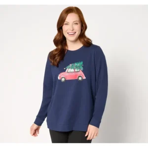 Holiday French Terry Graphic Sweatshirt - a world of fashionable women's clothing, including a wide selection of dresses and trendy accessories.> Hat