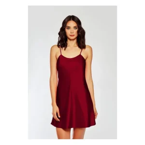 iCollection Bias Cut Soft Satin Burgundy Chemise - a world of fashionable women's clothing, including a wide selection of dresses and trendy accessories.> Hat