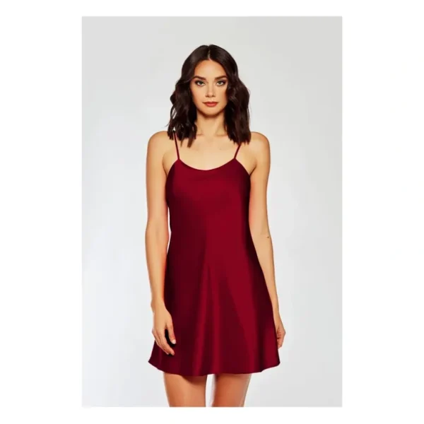 iCollection Bias Cut Soft Satin Burgundy Chemise - a world of fashionable women's clothing, including a wide selection of dresses and trendy accessories.> Hat