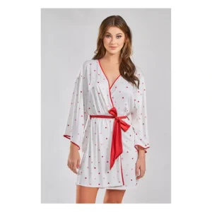 iCollection Mo dal Red Hearts Lounge Robe - a world of fashionable women's clothing, including a wide selection of dresses and trendy accessories.> Hat