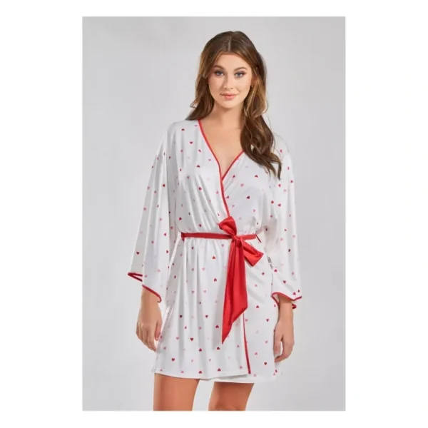 iCollection Mo dal Red Hearts Lounge Robe - a world of fashionable women's clothing, including a wide selection of dresses and trendy accessories.> Hat