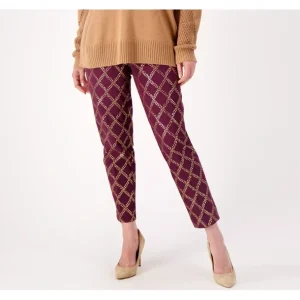 Isaac Mizrahi Live! Always Isaac Tall 24/7 Stretch Foil Pant - a world of fashionable women's clothing, including a wide selection of dresses and trendy accessories.> Hat