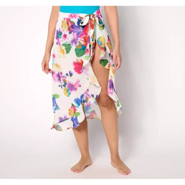 Shop All<Isaac Mizrahi Live! Bridgehampton Printed Cover Up Skirt - a world of fashionable women's clothing, including a wide selection of dresses and trendy accessories.
