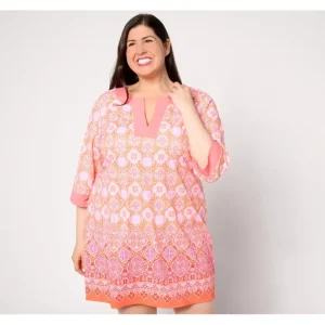 Isaac Mizrahi Live! Bridgehampton Printed Swim Cover Up Dress - a world of fashionable women's clothing, including a wide selection of dresses and trendy accessories.> Hat
