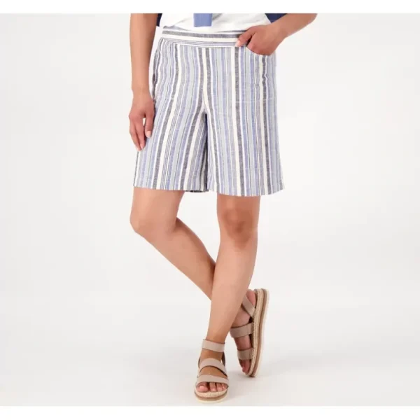 Isaac Mizrahi Live Bridgehampton Regular Linen Shorts - a world of fashionable women's clothing, including a wide selection of dresses and trendy accessories.> Hat