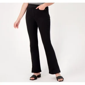Isaac Mizrahi Live! Divine Denim Petite Pull on Bootcut Jean - a world of fashionable women's clothing, including a wide selection of dresses and trendy accessories.> Hat
