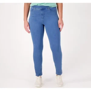 Isaac Mizrahi Live! Divine Denim Tall Pull-On Slim-Leg Jeans - a world of fashionable women's clothing, including a wide selection of dresses and trendy accessories.> Hat