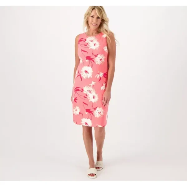 Dresses<Isaac Mizrahi Live! Pet Solid or Printed Shift Dress - a world of fashionable women's clothing, including a wide selection of dresses and trendy accessories.