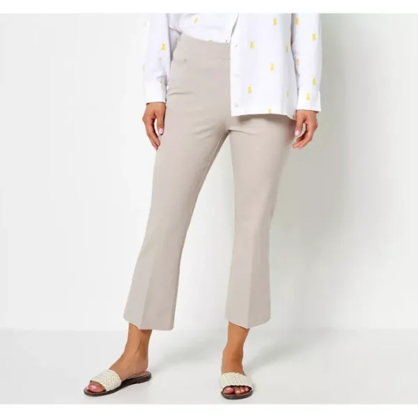 Shop All<Isaac Mizrahi Live Petite 24/7 Stretch Baby Bootcut Crop - a world of fashionable women's clothing, including a wide selection of dresses and trendy accessories.