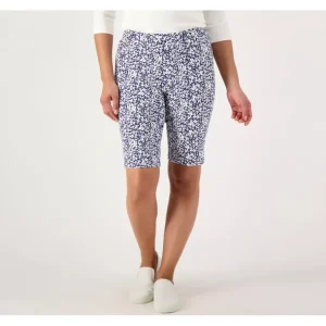 Isaac Mizrahi Live Petite 24/7 Stretch Bermuda Shorts - a world of fashionable women's clothing, including a wide selection of dresses and trendy accessories.> Hat