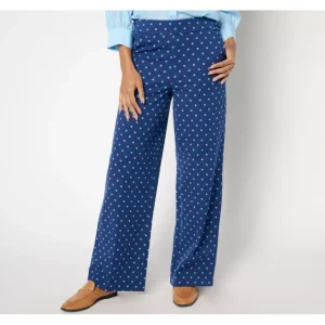 Isaac Mizrahi Live! Petite 24/7 Stretch Printed Straight Pants - a world of fashionable women's clothing, including a wide selection of dresses and trendy accessories.> Hat