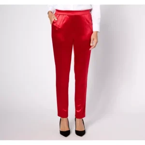 Dresses<Isaac Mizrahi Live! Petite Always Isaac Knit Slim Straight Pants - a world of fashionable women's clothing, including a wide selection of dresses and trendy accessories.