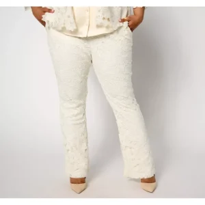 Isaac Mizrahi Live! Petite Always Isaac Lace Baby Bootcut Pants - a world of fashionable women's clothing, including a wide selection of dresses and trendy accessories.> Hat