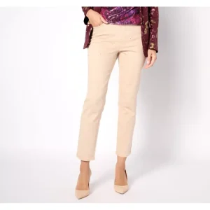 Isaac Mizrahi Live! Petite Color True Denim Rhinestone Jean - a world of fashionable women's clothing, including a wide selection of dresses and trendy accessories.> Hat