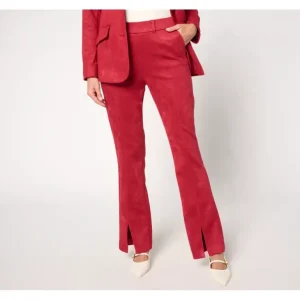 Isaac Mizrahi Live! Petite Estate Stretch Faux Suede Bootcut Pants - a world of fashionable women's clothing, including a wide selection of dresses and trendy accessories.> Shoes