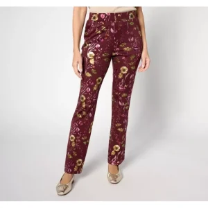 Dresses<Isaac Mizrahi Live! Petite Foil Printed Scuba Bootcut Pants - a world of fashionable women's clothing, including a wide selection of dresses and trendy accessories.