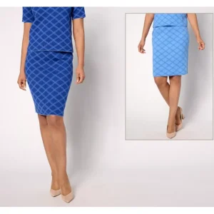 Isaac Mizrahi Live! Petite Jacquard Sweater Skirt - a world of fashionable women's clothing, including a wide selection of dresses and trendy accessories.> Hat