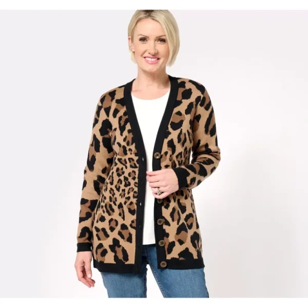 Isaac Mizrahi Live! Petite Jacquard Sweater with Illusion Waist - a world of fashionable women's clothing, including a wide selection of dresses and trendy accessories.> Hat