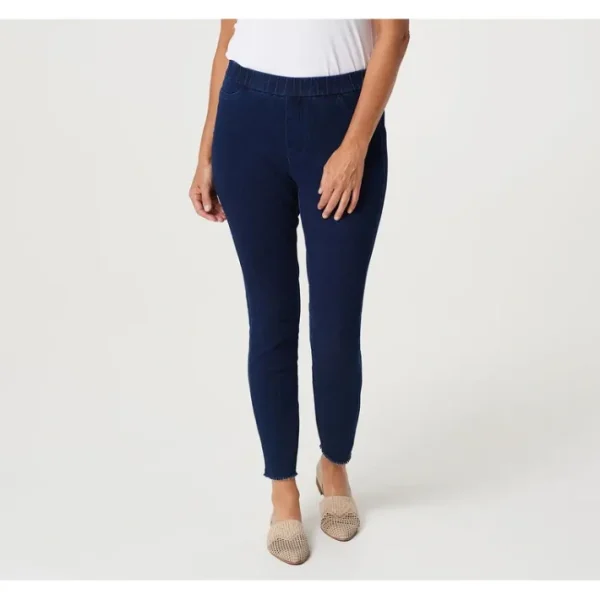 Shop All<Isaac Mizrahi Live! Petite Knit Denim Frayed Hem Jeans - a world of fashionable women's clothing, including a wide selection of dresses and trendy accessories.