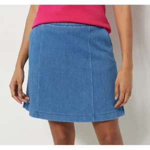 Isaac Mizrahi Live! Petite Knit Denim Pull on Skort - a world of fashionable women's clothing, including a wide selection of dresses and trendy accessories.> Hat