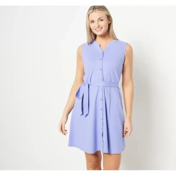 Isaac Mizrahi Live! Petite Pique Sleeveless Dress - a world of fashionable women's clothing, including a wide selection of dresses and trendy accessories.> Hat