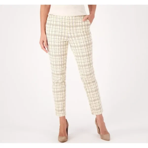 Shop All<Isaac Mizrahi Live! Petite Printed 24/7 Slim Leg Ankle Pants - a world of fashionable women's clothing, including a wide selection of dresses and trendy accessories.