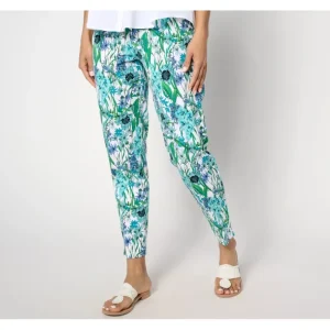 Isaac Mizrahi Live! Petite Printed 24/7 Stretch Tapered Pants - a world of fashionable women's clothing, including a wide selection of dresses and trendy accessories.> Hat