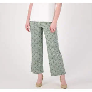 Isaac Mizrahi Live! Petite Silky Ponte Printed Pull-On Patio Pants - a world of fashionable women's clothing, including a wide selection of dresses and trendy accessories.> Shoes