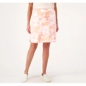 Isaac Mizrahi Live! Petite Soho Camo Printed Skort - a world of fashionable women's clothing, including a wide selection of dresses and trendy accessories.> Hat