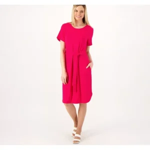 Isaac Mizrahi Live Petite Soho French Terry Dress - a world of fashionable women's clothing, including a wide selection of dresses and trendy accessories.> Hat