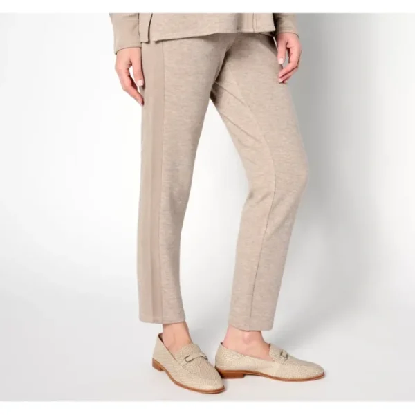 Shop All<Isaac Mizrahi Live! Petite Soho Slim Knit Pants with Rib Panel - a world of fashionable women's clothing, including a wide selection of dresses and trendy accessories.