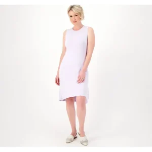 Dresses<Isaac Mizrahi Live! Petite Soho Tank Dress with High Low Hem - a world of fashionable women's clothing, including a wide selection of dresses and trendy accessories.