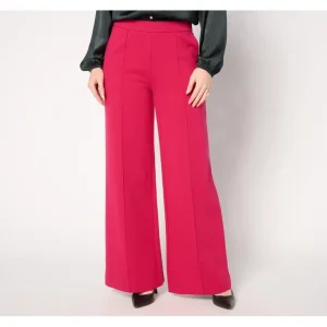 Isaac Mizrahi Live! Petite Sublime Stretch Ponte Wide Leg Pants - a world of fashionable women's clothing, including a wide selection of dresses and trendy accessories.> Hat