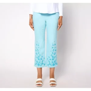 Fashion<Isaac Mizrahi Live! Petite True Denim Wide Leg Crop Jeans - a world of fashionable women's clothing, including a wide selection of dresses and trendy accessories.